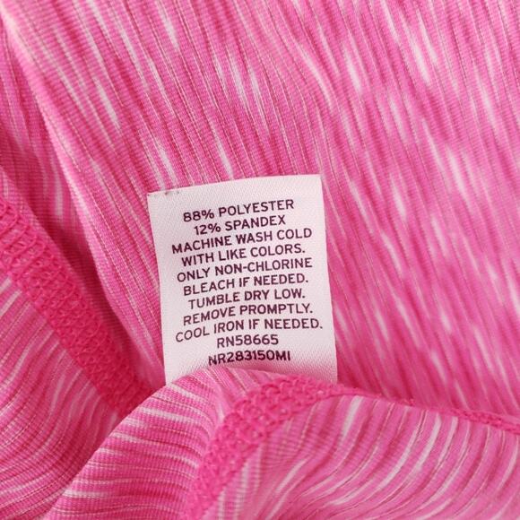 Zella Pink Spacedye Fitted Athletic Scoop Tank XS - Picture 7 of 8